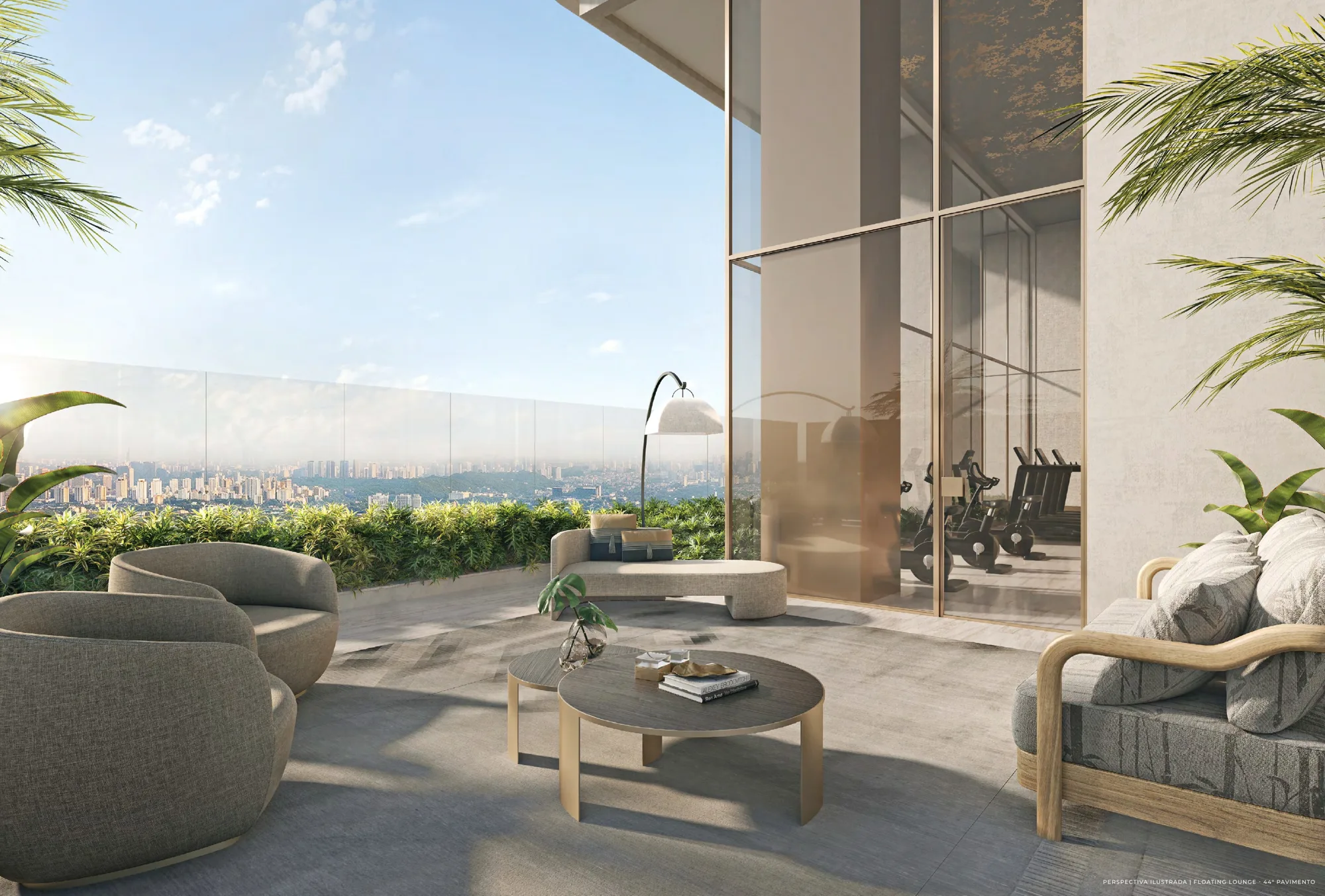 Perspectiva ilustrada: Floating Lounge, torre Venezia